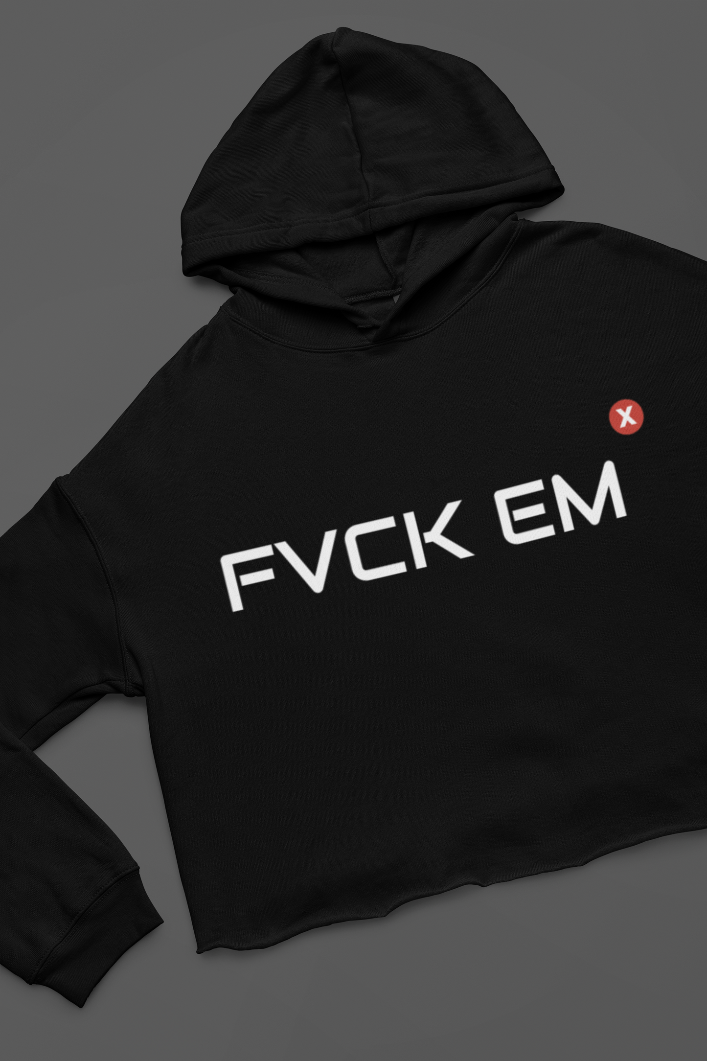 FVCK EM Cropped Women's Hoodie